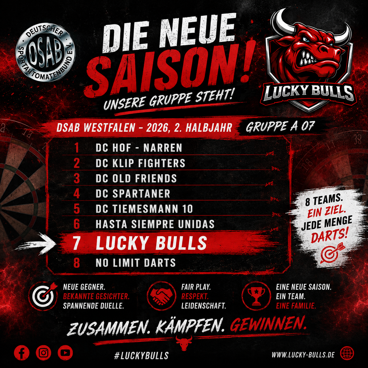 DIE NEUE SAISON – UNSERE GRUPPE STEHT!